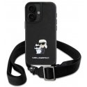 Dėklas Karl Lagerfeld KLHCP16SSAKCPBK iPhone 16 6.1" juoda/juodas hardcase Saffiano Karl&Choupette Metal Pin CBDY Strap Dėklas Karl Lagerfeld KLHCP16SSAKCPBK iPhone 16 6.1" juoda/juodas hardcase Saffiano Karl&Choupette Metal Pin CBDY Strap