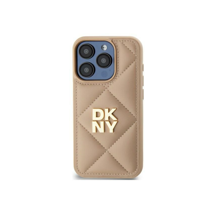 Case DKNY DKHCP14SPQDSLE iPhone 14 6.1" beige/beige Quilted Stack Logo