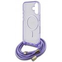 Case Guess GUHMP16SHCTSGNSU iPhone 16 6.1" purple/purple hardcase Crossbody Cord Script MagSafe Case Guess GUHMP16SHCTSGNSU iPhone 16 6.1" purple/purple hardcase Crossbody Cord Script MagSafe