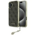 Case Guess GUHCP16MGF4GBR iPhone 16 Plus 6.7" brown/brown hardcase 4G Charms Collection