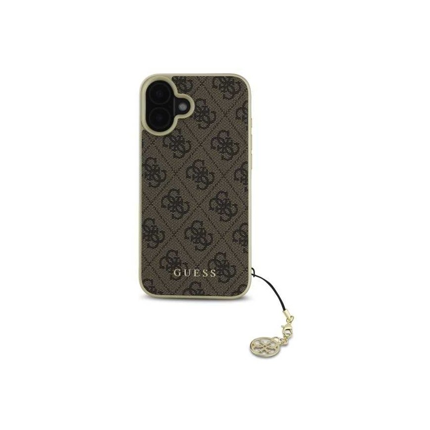Case Guess GUHCP16MGF4GBR iPhone 16 Plus 6.7" brown/brown hardcase 4G Charms Collection – 2