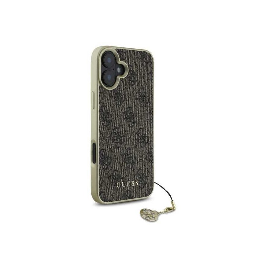 Dėklas Guess GUHCP16MGF4GBR iPhone 16 Plus 6.7" ruda/ruda hardcase 4G Charms Collection – 3