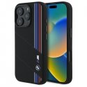 BMW BMHMP16X23SCUK iPhone 16 Pro Max 6.9" black/black hardcase Silicone Cut Tricolor Lines MagSafe