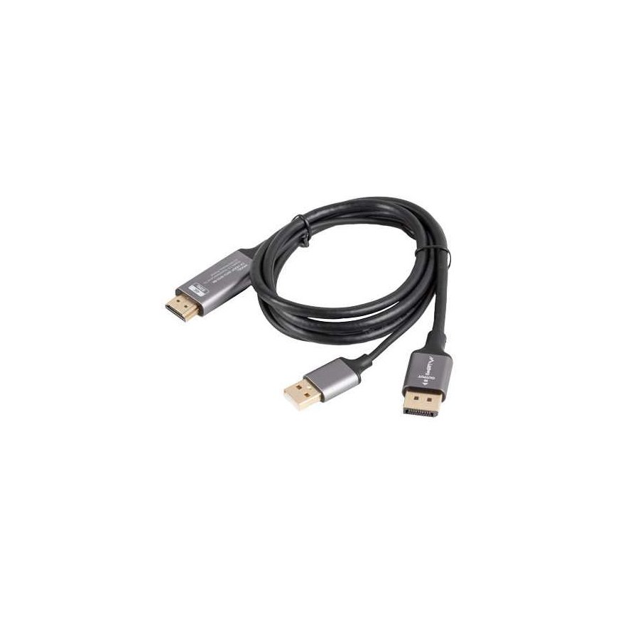 HDMI kabelis(M)-DISPLAYPORT(M) 1M 4K JUODA LANBERG