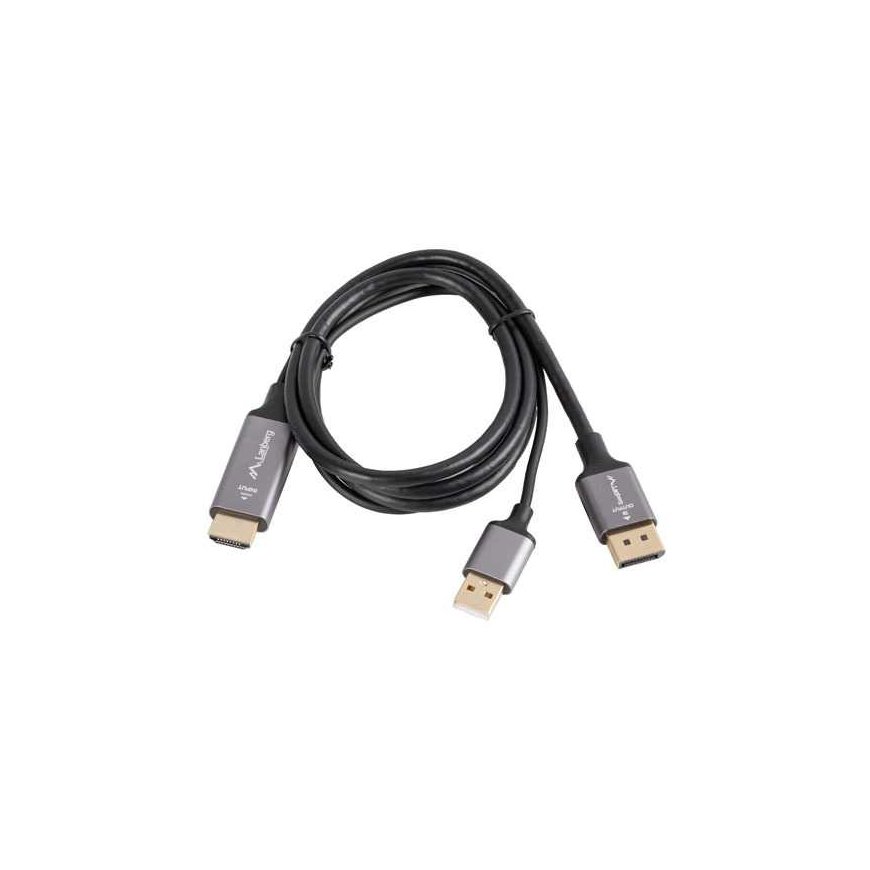 HDMI Cable(M)-DISPLAYPORT(M) 1M 4K BLACK LANBERG – 2