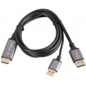 HDMI Cable(M)-DISPLAYPORT(M) 1M 4K BLACK LANBERG HDMI Cable(M)-DISPLAYPORT(M) 1M 4K BLACK LANBERG