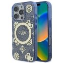 Case Guess GUHMP16XH4PYEEB iPhone 16 Pro Max 6.9" blue/blue hardcase IML Peony On 4G Background MagSafe Case Guess GUHMP16XH4PYEEB iPhone 16 Pro Max 6.9" blue/blue hardcase IML Peony On 4G Background MagSafe