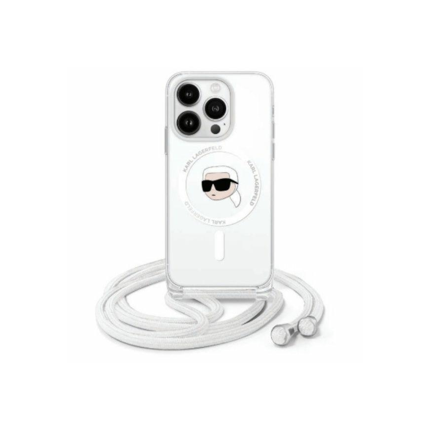 Dėklas Karl Lagerfeld KLHMP16SHCKHNT iPhone 16 6.1" hardcase transparent Crossbody IML Karl Head Magsafe – 2