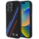 Case BMW BMHMP16X23SSPK iPhone 16 Pro Max 6.9" black/black hardcase Silicone Random Lines MagSafe