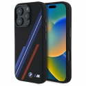 Dėklas BMW BMHMP16X23SSPK iPhone 16 Pro Max 6.9" juoda/juodas hardcase Silicone Random Lines MagSafe