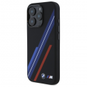 Case BMW BMHMP16X23SSPK iPhone 16 Pro Max 6.9" black/black hardcase Silicone Random Lines MagSafe