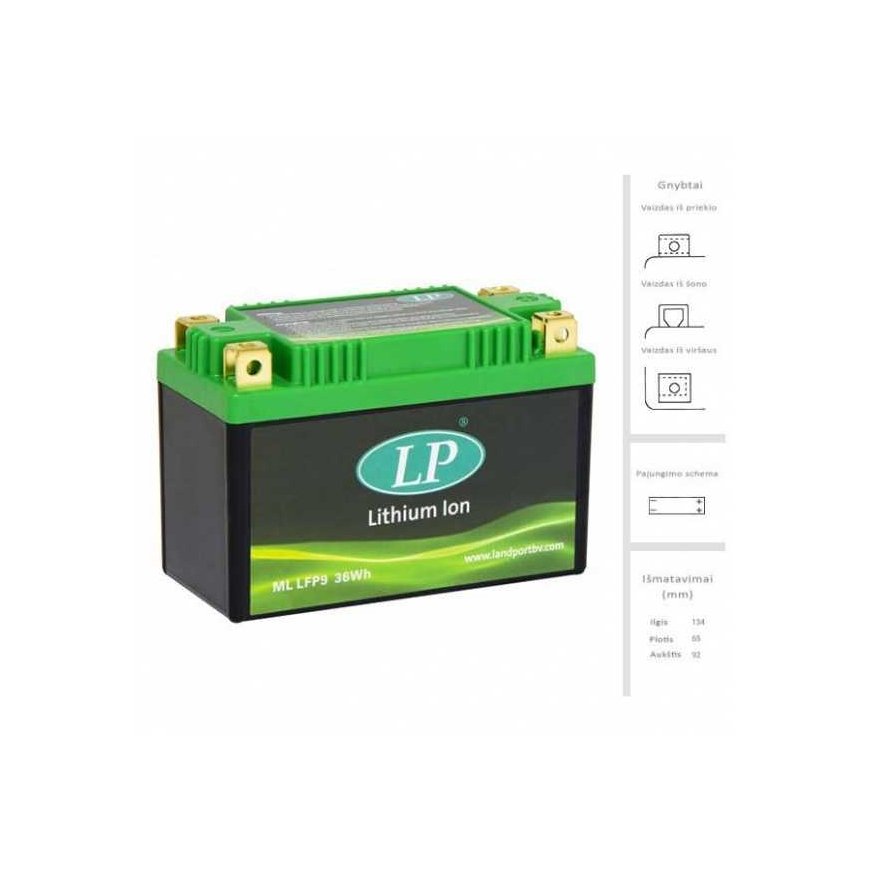 Landport Battery 36Wh 180 A EN 12V