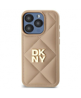Case DKNY DKHCP15SPQDSLE iPhone 15 6.1" beige/beige Quilted Stack Logo