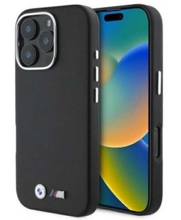 Case BMW BMHCP16L23PMWK iPhone 16 Pro 6.3" black/black hardcase M Smooth Full Wrapped Metal