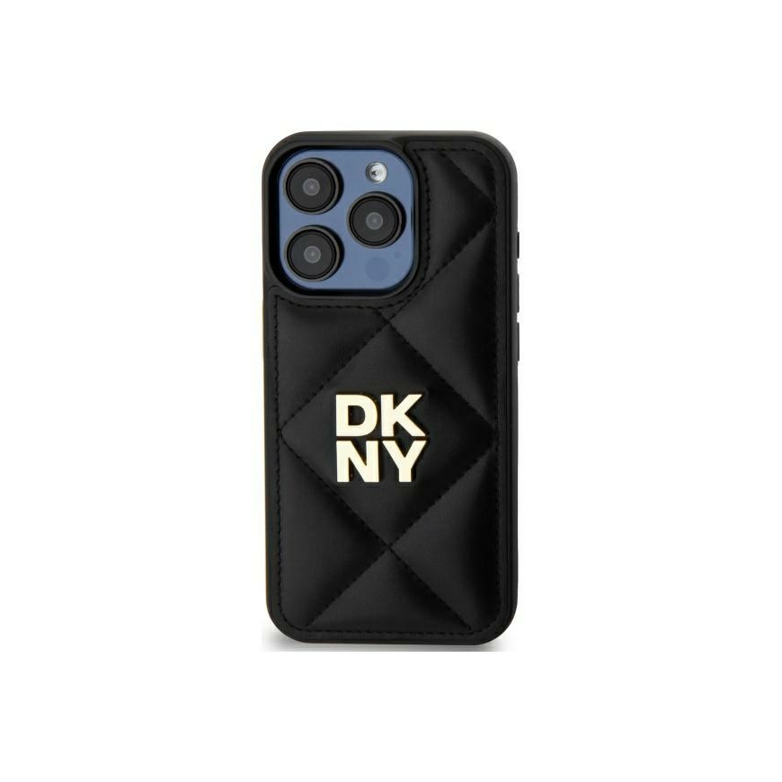 Case DKNY DKHCP15MPQDSLK iPhone 15 Plus 6.7" black/black Quilted Stack Logo