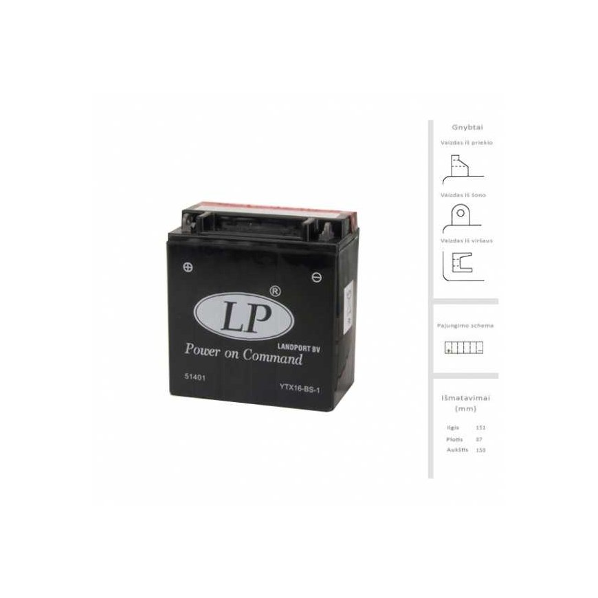 Landport Battery 14 Ah 12V