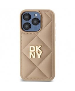 DKNY DKHCP14LPQDSLE iPhone 14 Pro 6.1" beige/beige Quilted Stack Logo