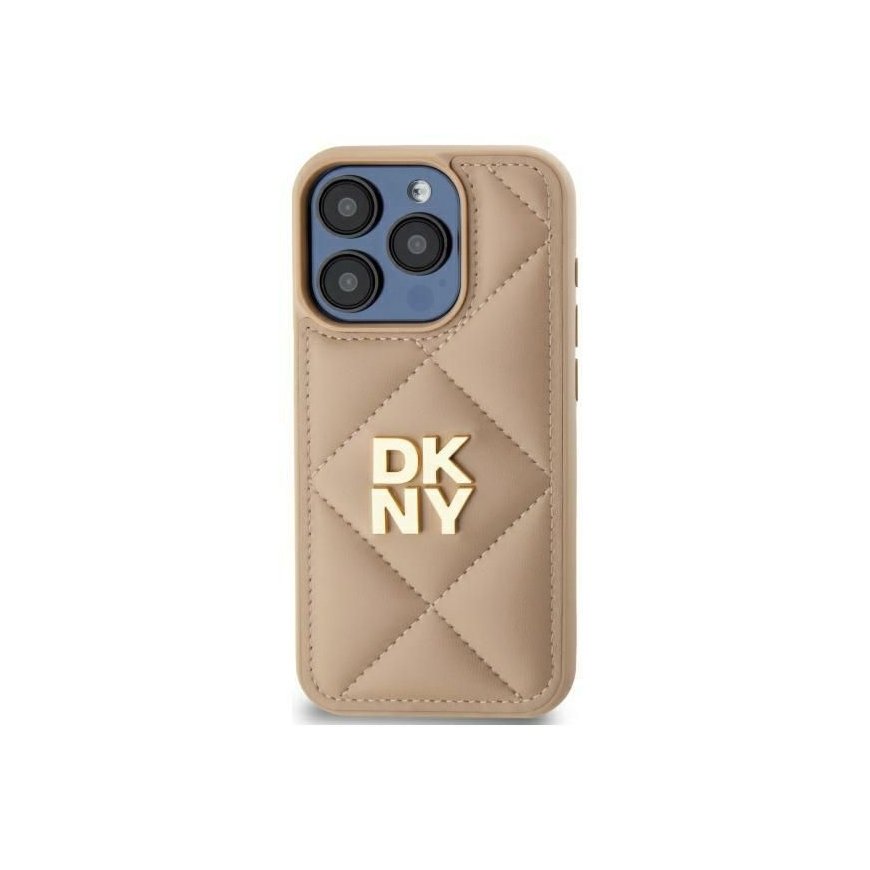 DKNY DKHCP14LPQDSLE iPhone 14 Pro 6.1" beige/beige Quilted Stack Logo