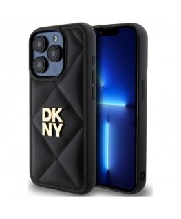 DKNY DKHCP15LPQDSLK iPhone 15 Pro 6.1" black/black Quilted Stack Logo
