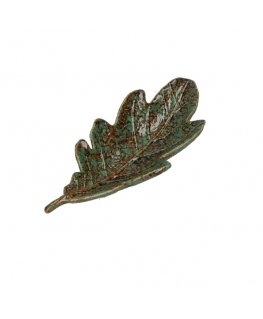 Set of 2 Sfogliami oak leaf platters - Green, 20 cm