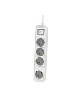 Extension cable 3m 4 AC sockets white