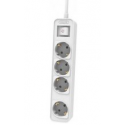 Extension cable 3m 4 AC sockets white Extension cable 3m 4 AC sockets white