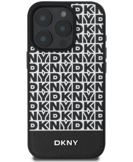 DKNY PU Leather Repeat Pattern Bottom Stripe MagSafe Case for iP