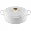Le Creuset Cast iron pot oval 31cm | 6.3L white Le Creuset Cast iron pot oval 31cm | 6.3L white