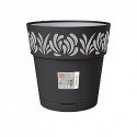 Flower pot with tray Gaia Ø30x29cm black Flower pot with tray Gaia Ø30x29cm black