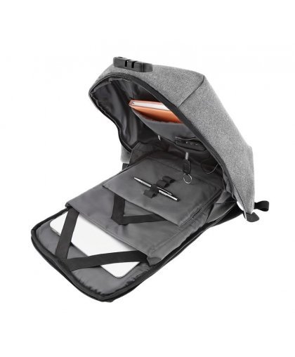 Tellur 15.6 Notebook Backpack Antitheft V2, USB port, gray – 3