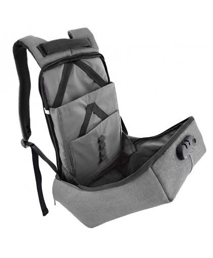 Tellur 15.6 Notebook Backpack Antitheft V2, USB port, gray – 4