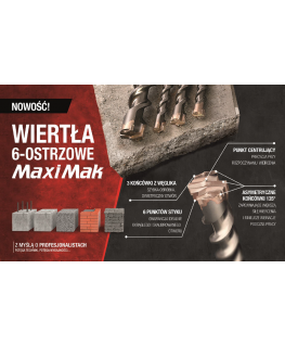 Drill for MAKITA drills SDS MAX 20x 200x 340mm MAXI MAK 6-OSTRZOWE