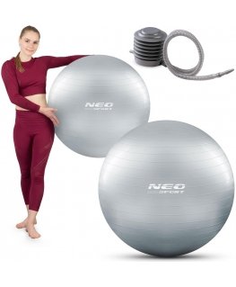 Neo-Sport Mankštos kamuolys 75 cm NS-952 sidabrinis