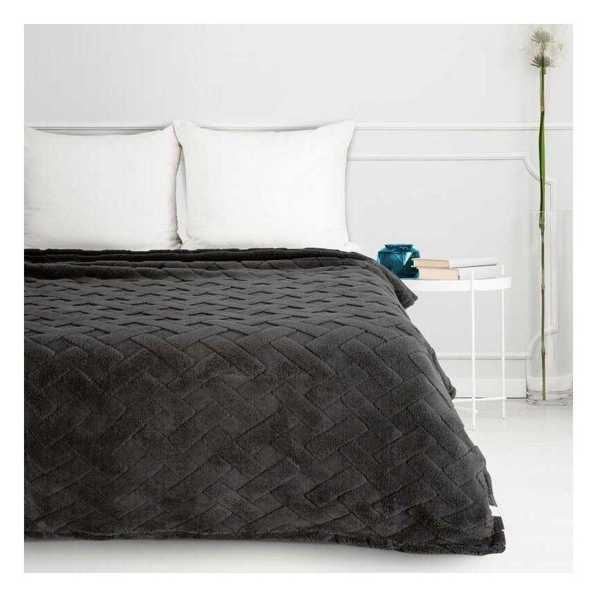 Eurofirany Koc narzuta 170x210 Caro steel with microfiber D91 – 3
