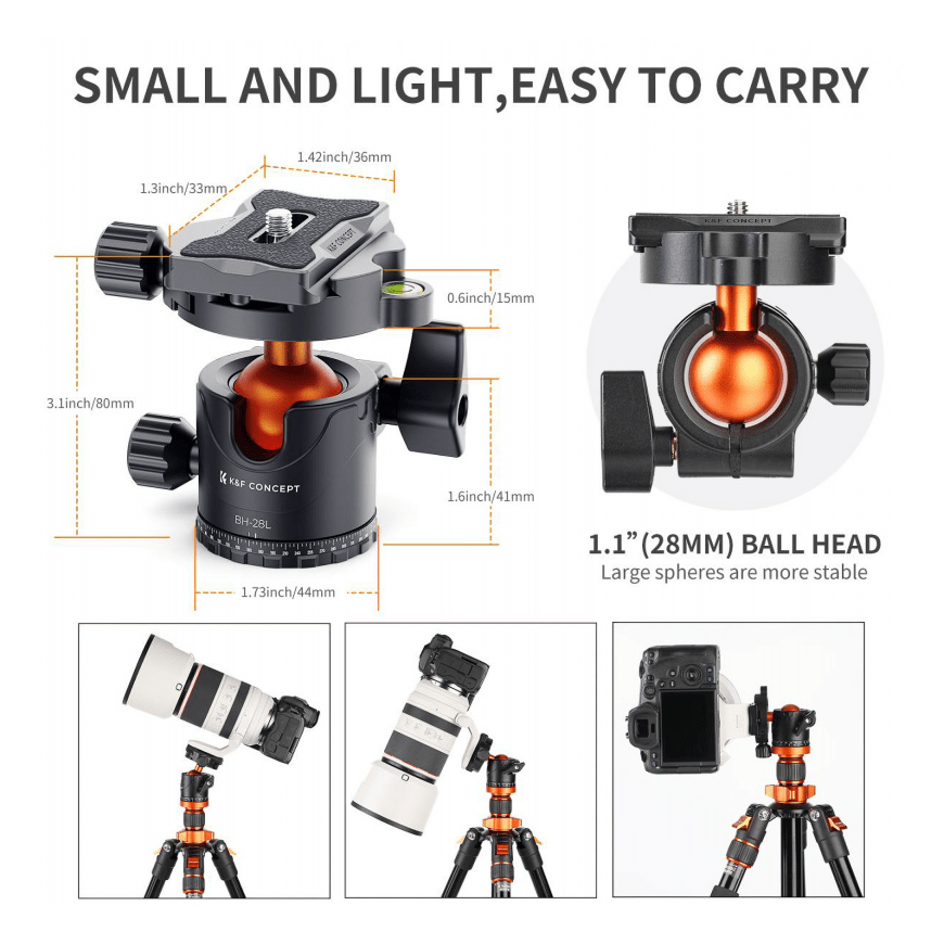 Kampf Ball head K&F Concept BH-28L – 2