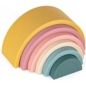 Petite&Mars Rainbow - toy, silicone puzzle | Intense ocher
