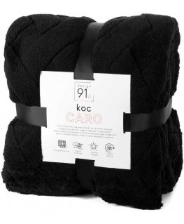 Eurofirany Blanket bedspread 150x200 Caro black with microfiber D91