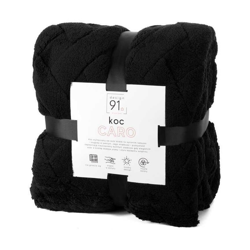 Eurofirany Blanket bedspread 150x200 Caro black