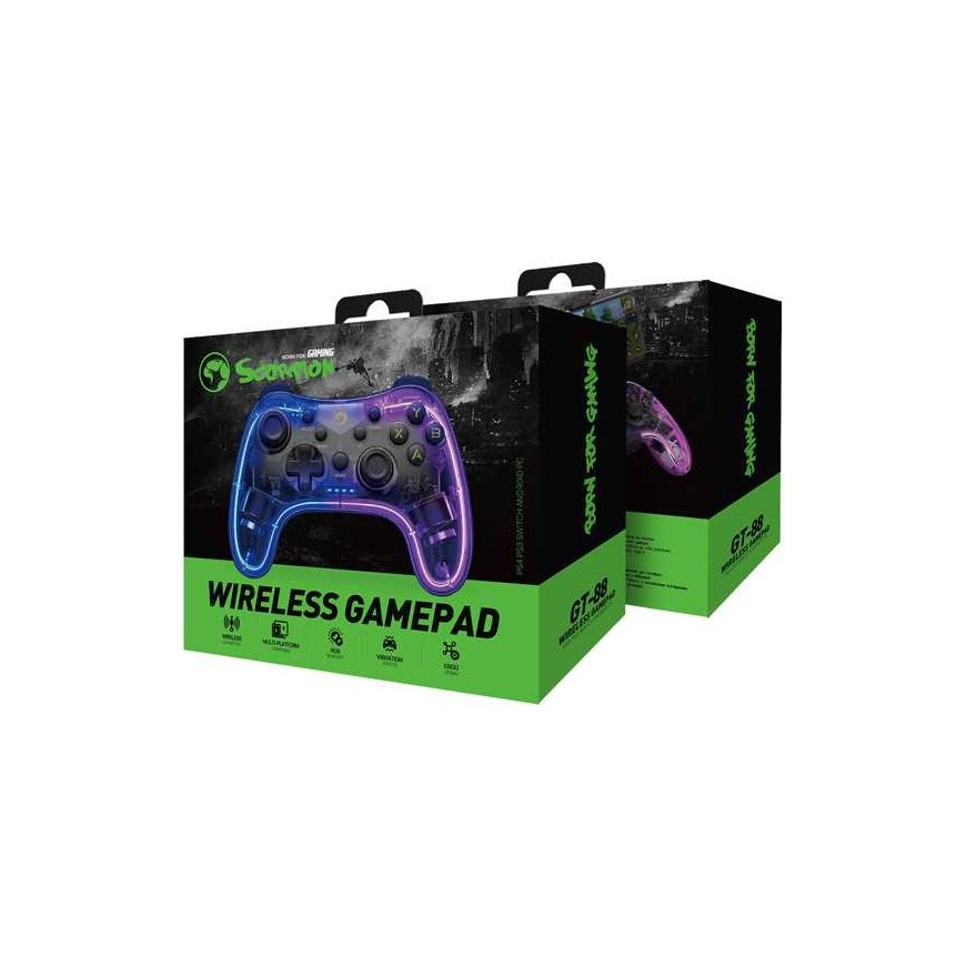 Gamepad Marvo GHOST 40, belaidis, 17przycisk, permatomas – 5