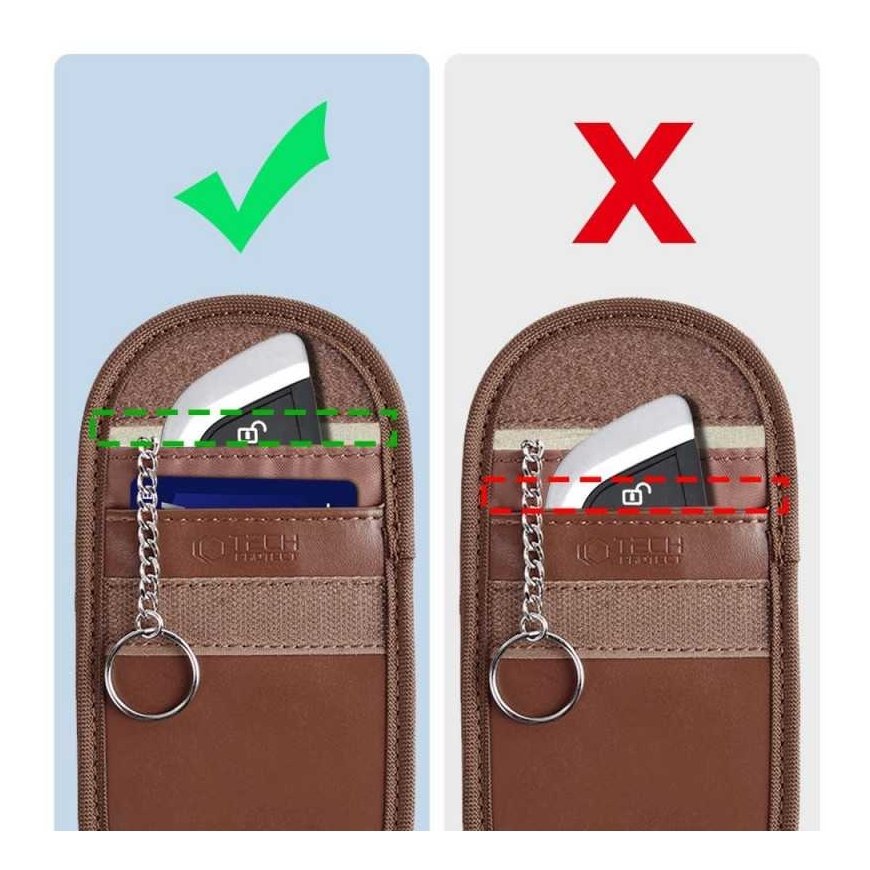 Tech-Protect key pouch RFID Signal Blocker KLR100, ruda – 3