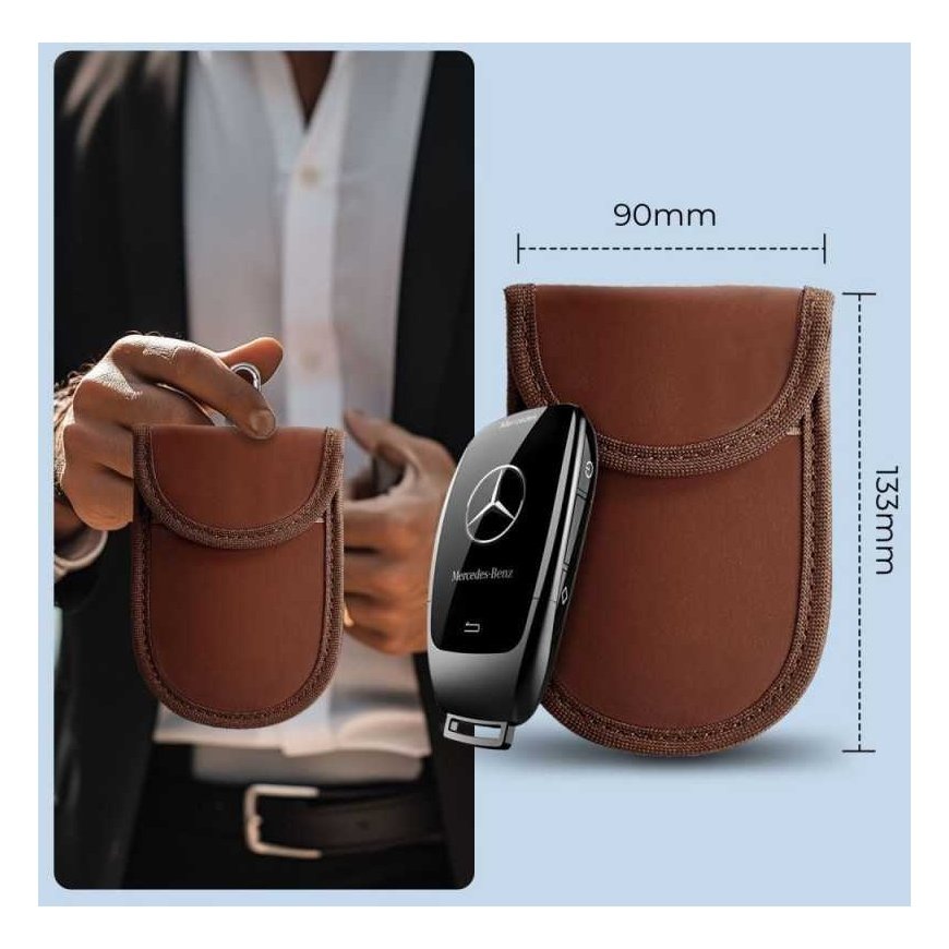 Tech-Protect key pouch RFID Signal Blocker KLR100, brown – 5