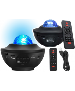 Lean Toys Star Projector LED Lamp Bluetooth Speaker Remote