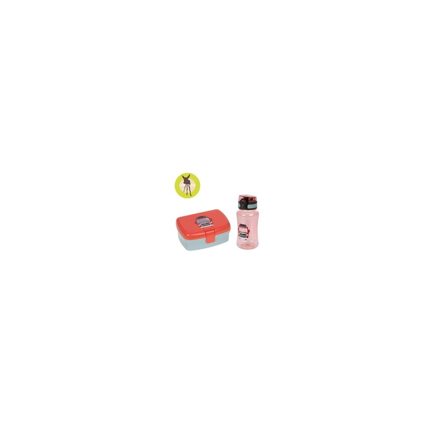 Lassig Tiny Drivers Balon Zestaw Na Lunch: lunchbox + butelka 460ml 12100578650 – 2