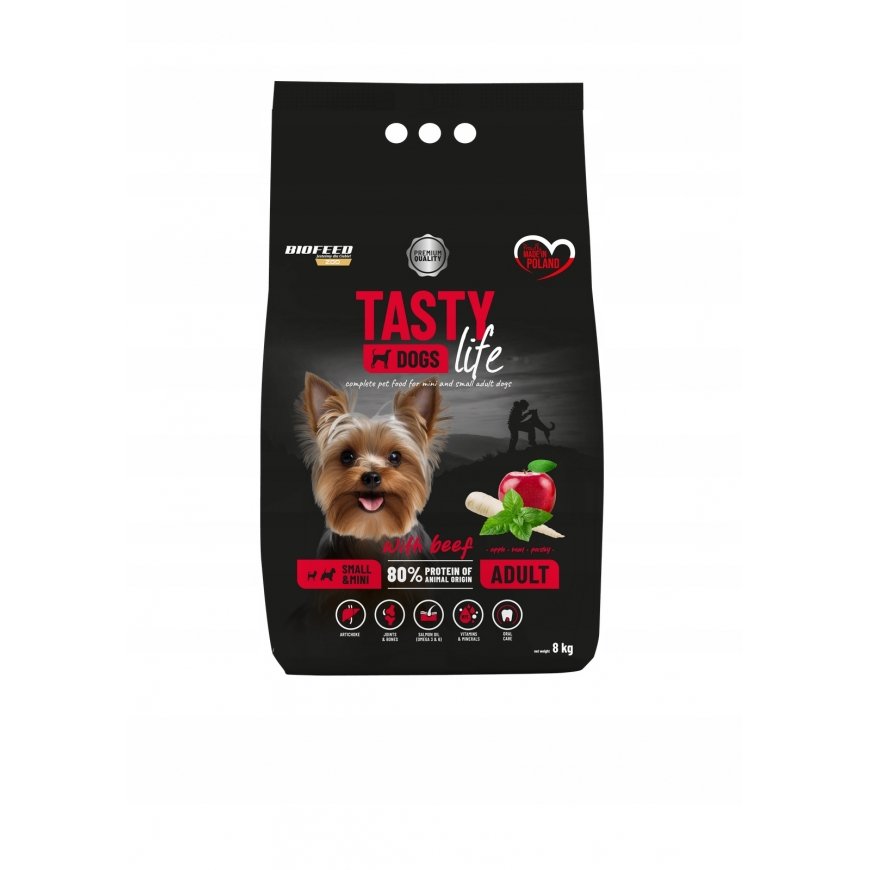 BIOFEED TASTY DGS LIFE TÄISKASVANUD VÄIKESED VEISELIHAGA 8KG – 2