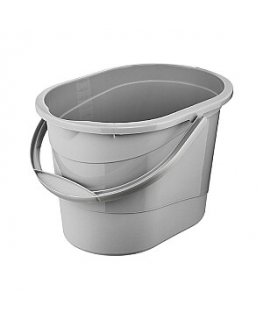 Bucket with spout 13L Thies 37x26,5x25cm grey