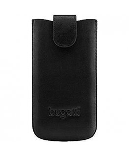 Bugatti XL Universal Pouch Leather Case with Magnet for Black (7.5 х 13.5 cm)