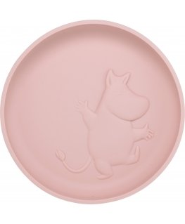 Moomin Silicone plate, rosehip pink