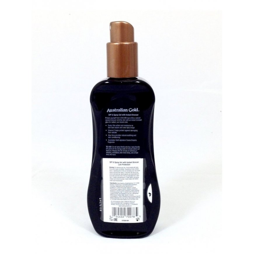 Australian Gold Spray Gel Sunscreen SPF10 Protective spray sunscreen lotion with bronzers, 100 ml – 2