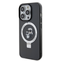 Dėklas Karl Lagerfeld Ringstand Karl and Choupette MagSafe Case for iPhone 16 Pro Max Juodas Dėklas Karl Lagerfeld Ringstand Karl and Choupette MagSafe Case for iPhone 16 Pro Max Juodas