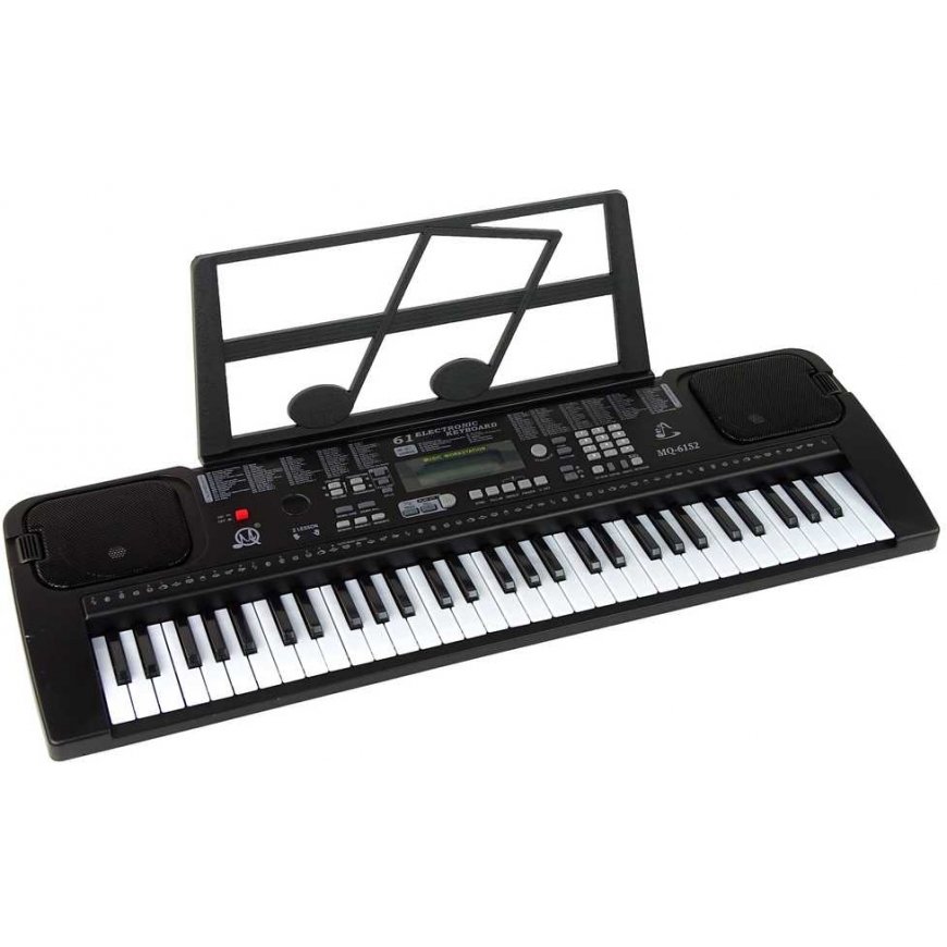 Lean Toys Klaviatūra su mikrofonu Muzikos instrumentas Juoda – 2